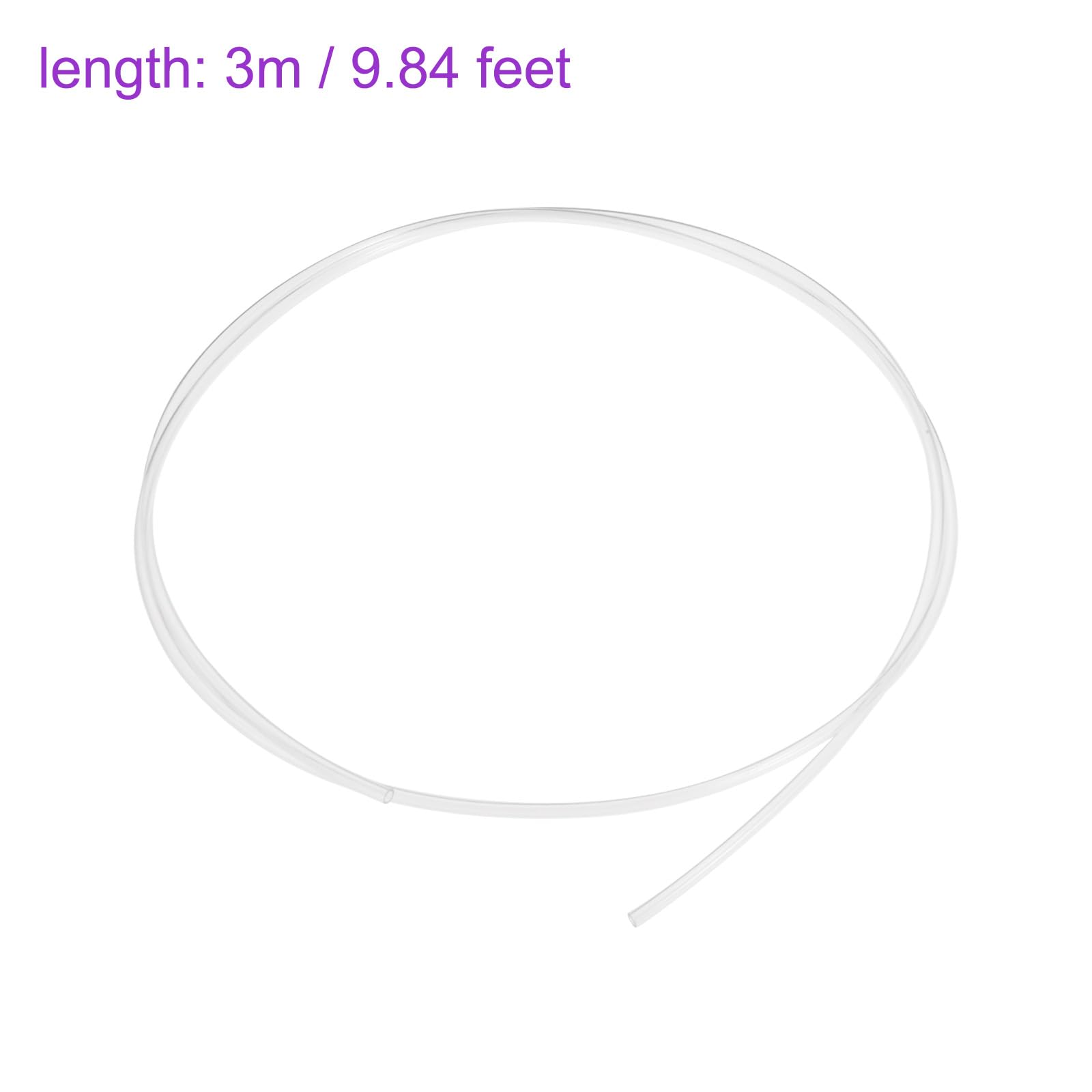 Sourcing Map Pneumatic Tubing, 10mm(0.39") OD X 8mm(0.31") ID X 1m(3.28ft) Air Brake Tube Nylon Air Line Hose Translucent - View #4