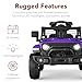 Best Choice Products 6V Kids Ride On Toy, Mini Truck, Electric Play Car w/Parent Remote Control, 4-Wheel Suspension, LED Lights, 2 Speeds, Functional Horn, 3.1MPH Max Speed - Purple