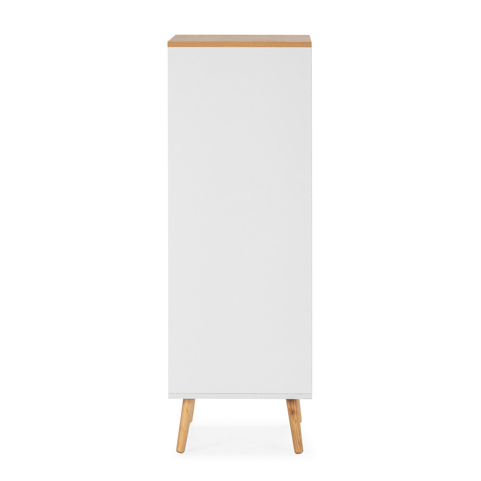 HOMN LIVING Cómoda Alta Desi 5 cajones Color Blanco, 50 cm (Ancho) 40 cm (Profundo) 115 cm (Altura)