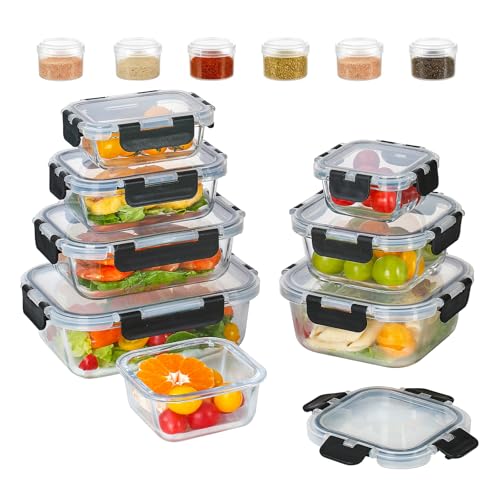 Opiniones de Juegos de recipientes para comprar hoy. 41 INTELIFE Juego de Recipientes de Vidrio Herméticos,Contenedores para Alimentos con Compartimentos para Especias y Tapas de Alta Calidad, Apto para Refrigerador, Congelador (JUEGO...