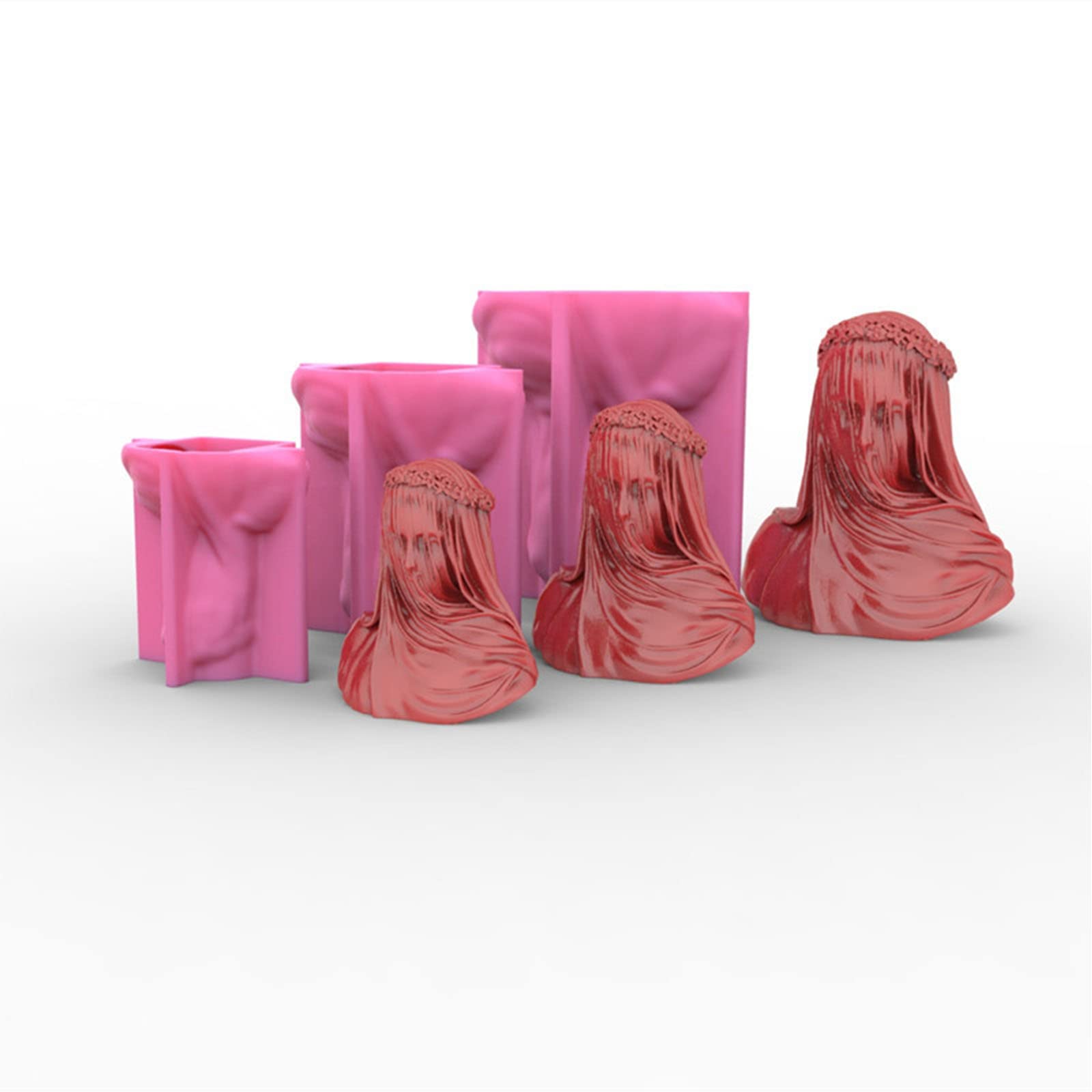 Mysterious Veil - Stampi in silicone per candele in resina epossidica, ornamenti, strumenti per la produzione di accessori fai da te, candele per ornamenti in silicone