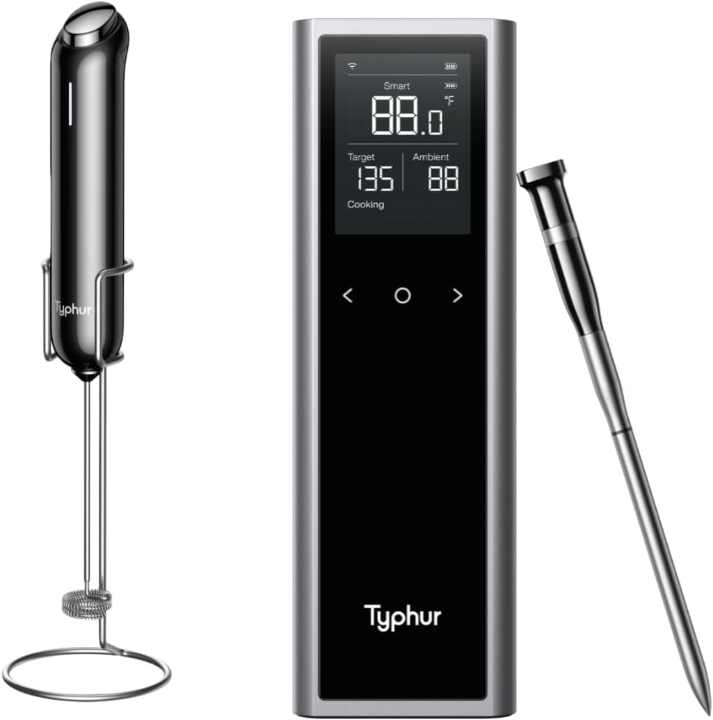 Bundle of Typhur InstaWhisk Milk Frother + Typhur Sync One Smart Wireless Meat Thermometer