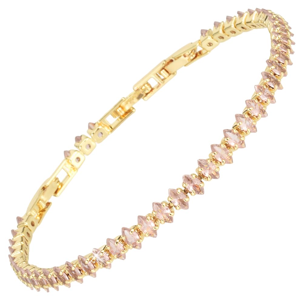 RIZILIA Not-Your-Basic Minimalist to Statement CZ Tennis Bracelet for Women