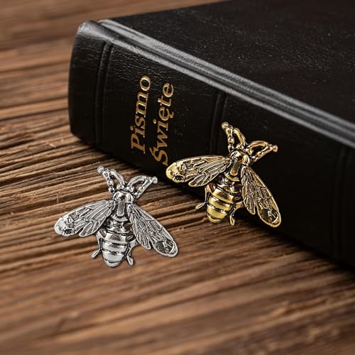 Image of Retro Cute Bee Brooch Pin Set Vintage style Animal Lapel Brooches Novelty Funny Pins Fashion Jewelry Suit Brooches Accessories for Women Men