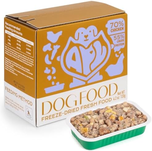 APL Freeze-Dried Dog Food, 0.7oz x 6 Pack | 77% Fresh Meat, 70% C...