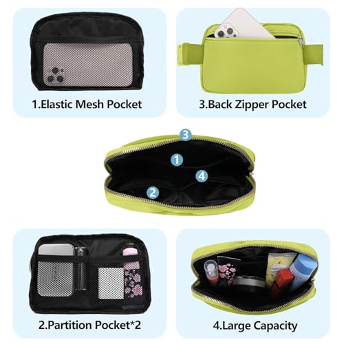 Image of VOROLO Fanny Pack For Women And Men Crossbody Bag Belt Bag Grass Green