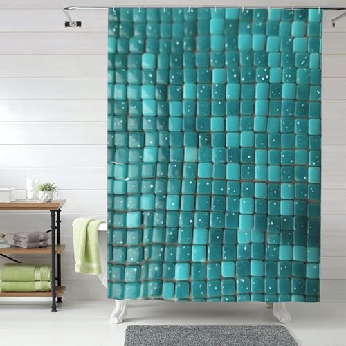 Rideau de douche anti-éclaboussures avec 12 crochets de bain - 7