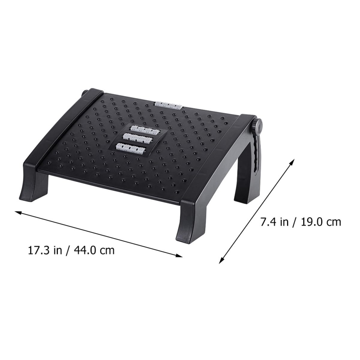 Reposapiés Ajustable de Plástico Portátil para Oficina y Hogar Soporte Ergonómico y Altura Regulable para Descanso Cómodo