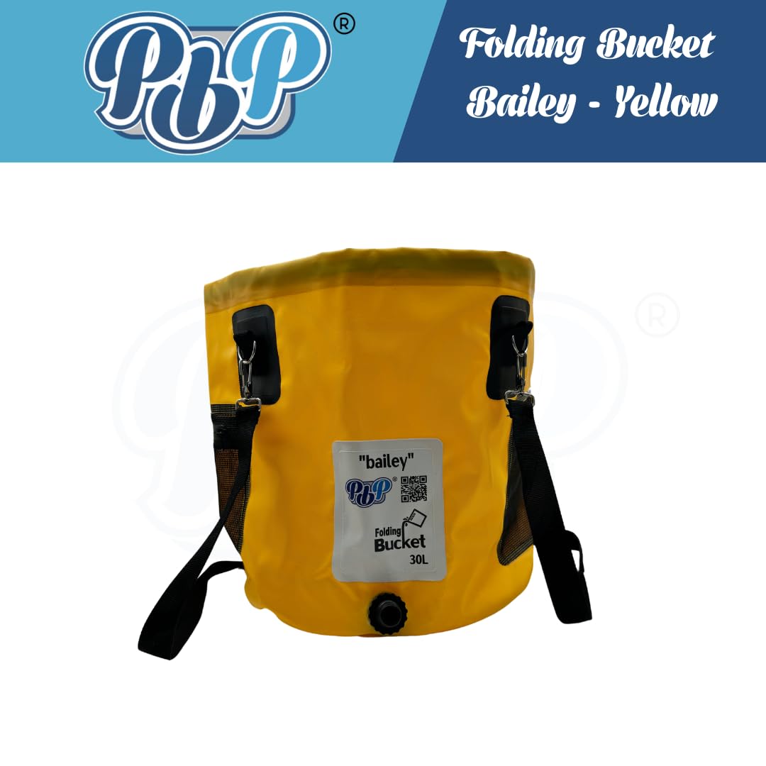 PBP Beaplumber Handy Folding Products - Cubo plegable (30 L, color amarillo)