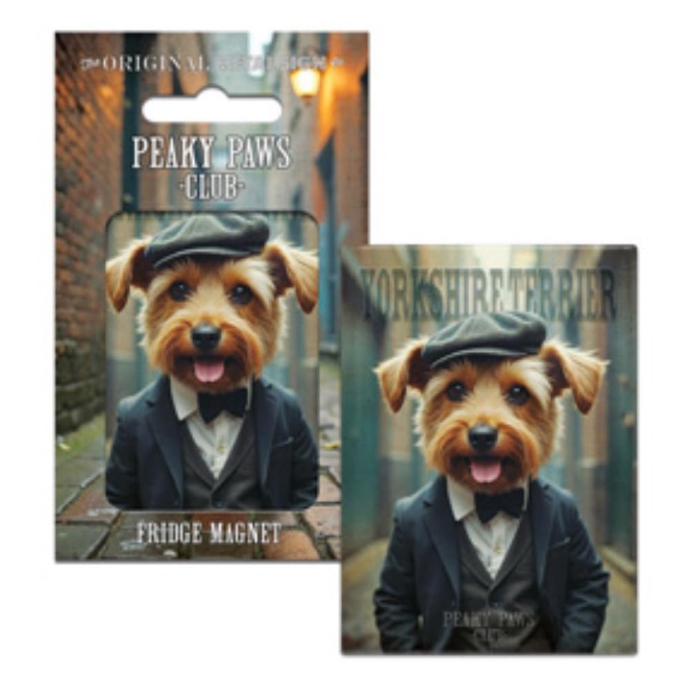 Fridge Magnet (65 x 90 mm) - Peaky Paws Club - Yorkshire Terrier (Yorkie)