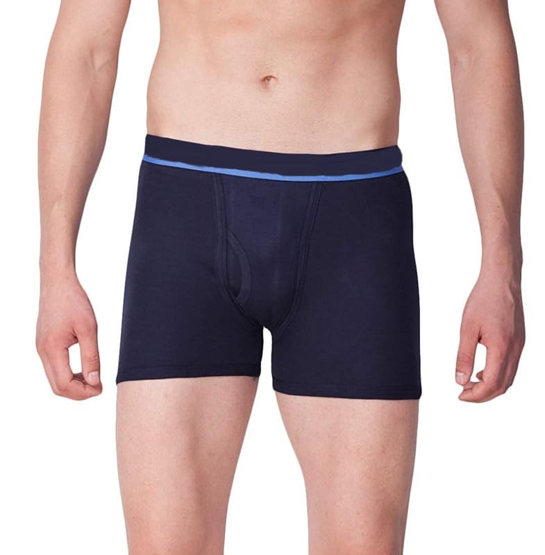 Image of INNERO Men's Long Trunk, Multicolor Outer Elastic Underwear for Men