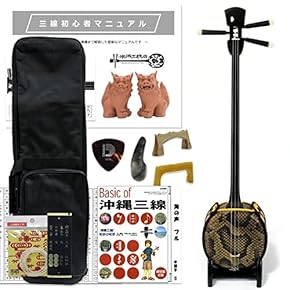 【美品】沖縄三線 ソフトケース付き 入門者向け 弦楽器 和楽器 人工革 蛇味線 沖縄三線 三味線 ヘビ革 ヘビ皮 本皮 民族楽器 弦楽器 ソフト