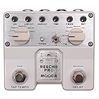 Reecho Pro uses floating-point DSP chips, with new algorithm, therefore the tone is significantly improved Reecho Pro assembles 6 delay effects and with Tap Tempo function which makes adjusting the delay time much more easier From clean digital delay...