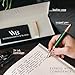 Wordsworth & Black Majesti Fountain Pen-(Green), Luxury Case, 24K Gold Finish; 18K Gilded Medium Nib- Ink Cartridges, Refillable Ink Converter-Calligraphy Pen-Best Business Gift Set for Men & Women