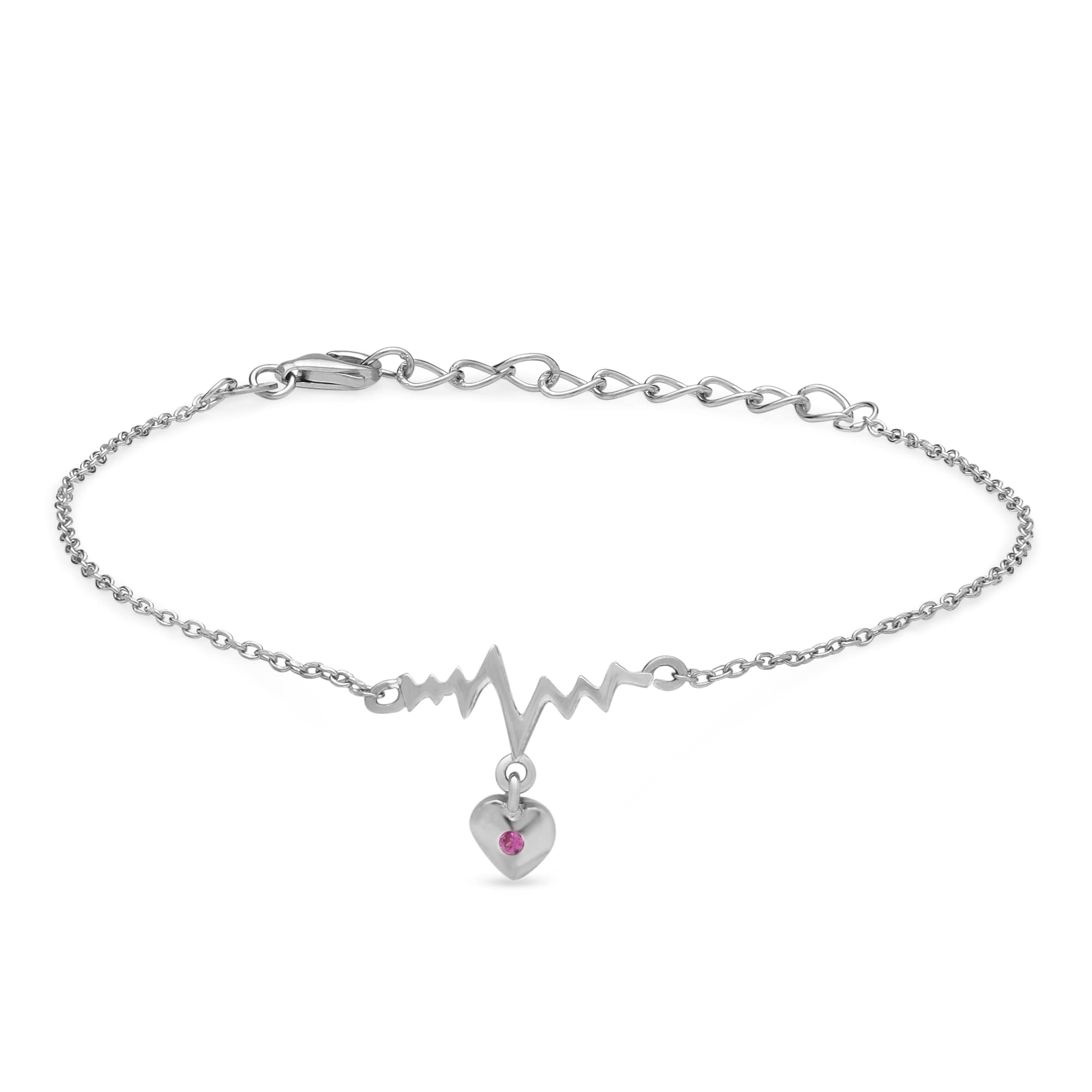 925 Silver Heartbeat Drop Bracelet, Adjustable Gifts for Girlfriend, Gifts for Women & Girls| With Certificate of Authenticity and 925 Stamp | 6 Month Warranty*-image-21