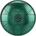 Rain Drum for Outside Garden,Steel Tongue Drum with Carry Bag, 5 Inch 8 Note Handpan Tank Drum Kit, C Major Music Instrument (Green)