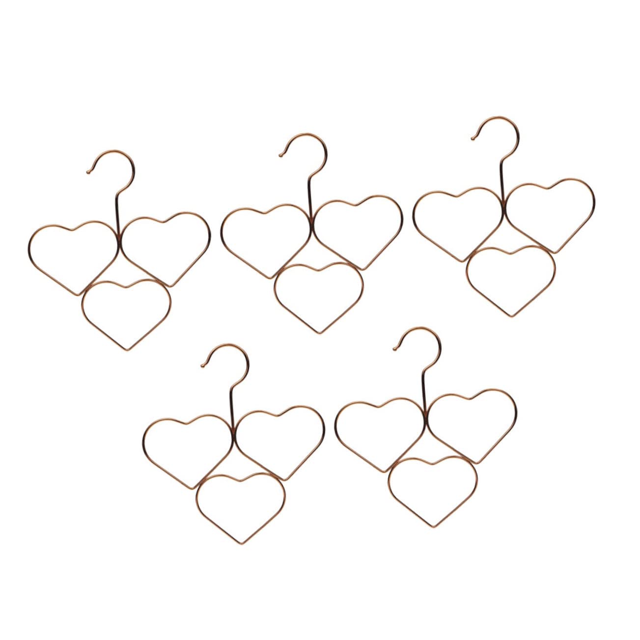 PRETYZOOM 5Pcs Heart Shaped Multi Functional Scarf Holder Elegant Wardrobe Organizer for Ties Belts and Accessories Space Saving Design for Home Supplies