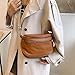 WEISUYUUS Fashionable Wide Strap Shoulder Bag Simple Casual Crossbody Bag Solid Color Commuting Chest Bag for Travel Work