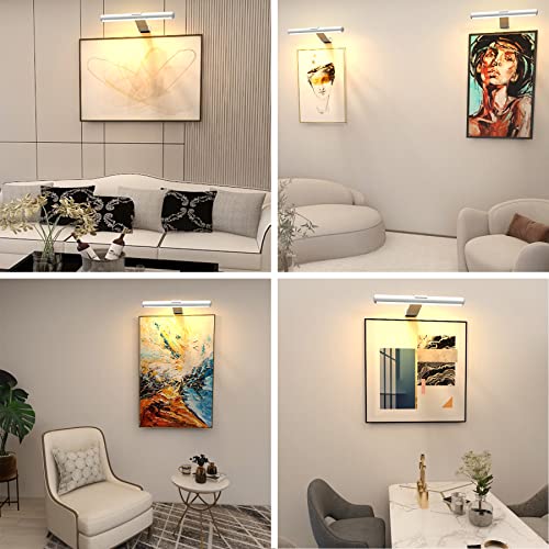 Yaqiihome Led Picture Light Wireless Rechargeable Battery,Painting Light With Remote,Accent Display Art Light With 3 Lighting,Brightness Dimmable And Timer Set, Highlight For Artwork Dartboard Gallary #TOP3