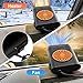 Car Heater 12V 200W Fast Heating Defrost Defogger Automobile Windscreen Fan 2 in 1 Heating and Cooling Fan in Cigarette Lighter (Orange Black)