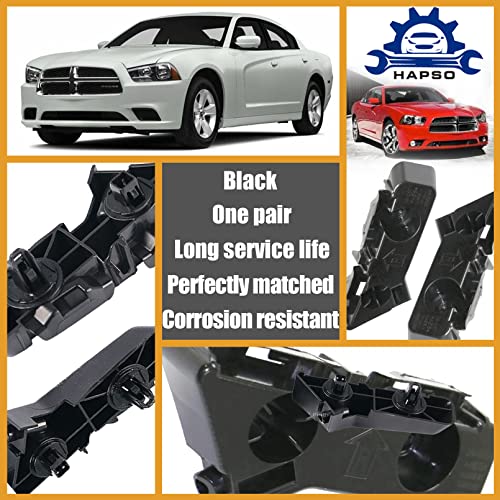 Hapso Front Bumper Support Brackets Fit For 2011-2014 Dodge Charger Abs Plastic Bumper Cover Retainer Mount Bracket Driver & Passenger Side Replacement 57010286Ac, 57010287Ac #TOP4