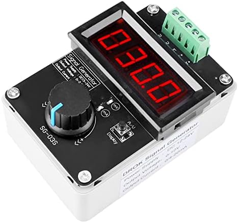 4-20mA Generator, DROK Adjustable Signal Generator, DC 0-10V 0 4-20mA Current Voltage Analog Simulator for Value Adjusting PLC Panel LED Testing