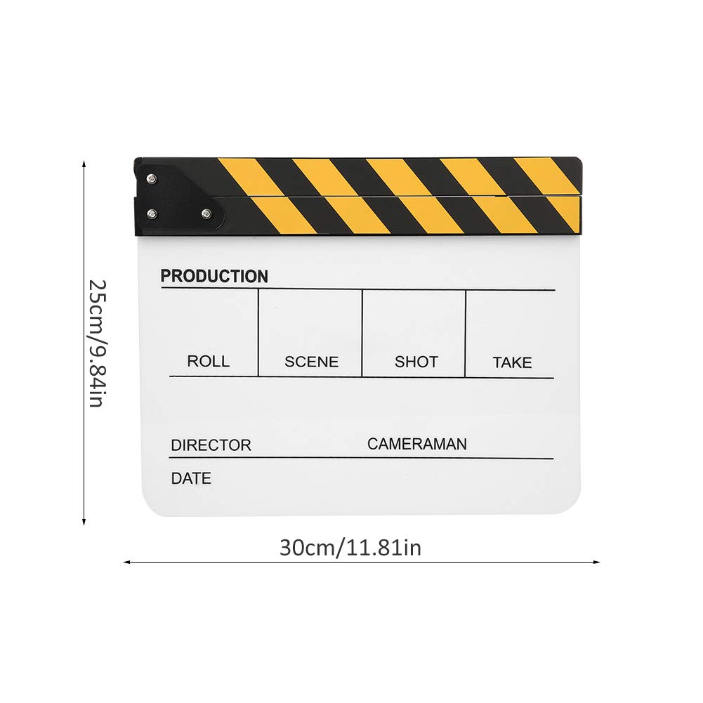 Regista Cinematografico Ciak in Acrilico Organico 30x25 cm, Regista Ciak, Strumento Fotografico per Ciak(colorato （PAV1CWE3）)