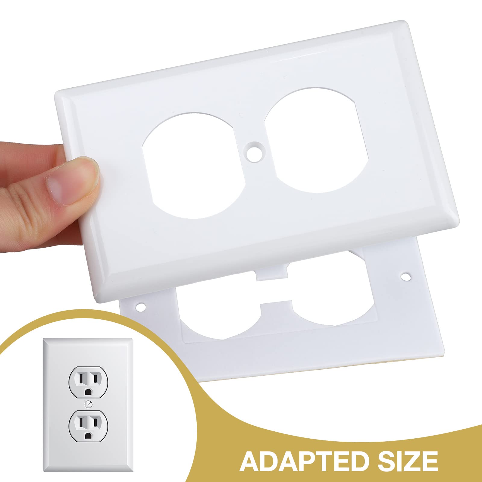 50 Stück Wanddichtungen Für Steckdosen & Schalter – EVA Isolierpads 6,3x10,7 Cm, Schwarz, Wetterfest