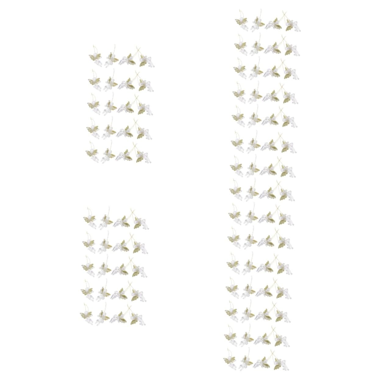 PRETYZOOM 100 Piezas Colgante Ángel Transparente Decoraciones navideñas Christmas Tree Decorations Decoración navideña Colgante de Navidad decoración Colgante del árbol de Navidad