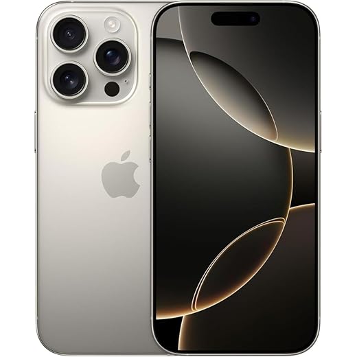 Apple iPhone 16 Pro Max, US Version, 1TB, Natural Titanium - Unlocked (Renewed)