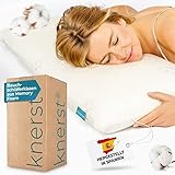KNERST® Premium Bauchschläferkissen 40x80 I Kopfkissen Flach I Kissen Bauchschläfer unterstützt bei Verspannungen durch Bauchlage I ÖKO-TEX Zertifiziert & Made in Spain