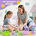 deAO Fabric Flower Bouquets Toys Flower Press Kit DIY Flowers Making Toy Arts and Crafts for 3+ Year Old Toddler Girls Educational Activity Preschool Toys Birthdays Christmas Gift