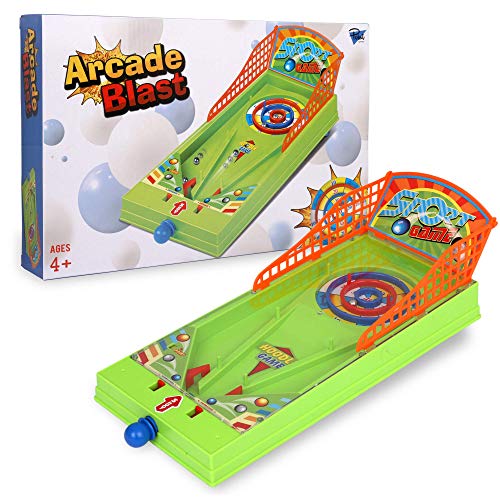 Point Games Arcade Blast - Miniature Tabletop Sports Shooting Arcade Game - Self-Contained & Safe Arcade Toy - Small Board Game- Shooting Machine for Kids