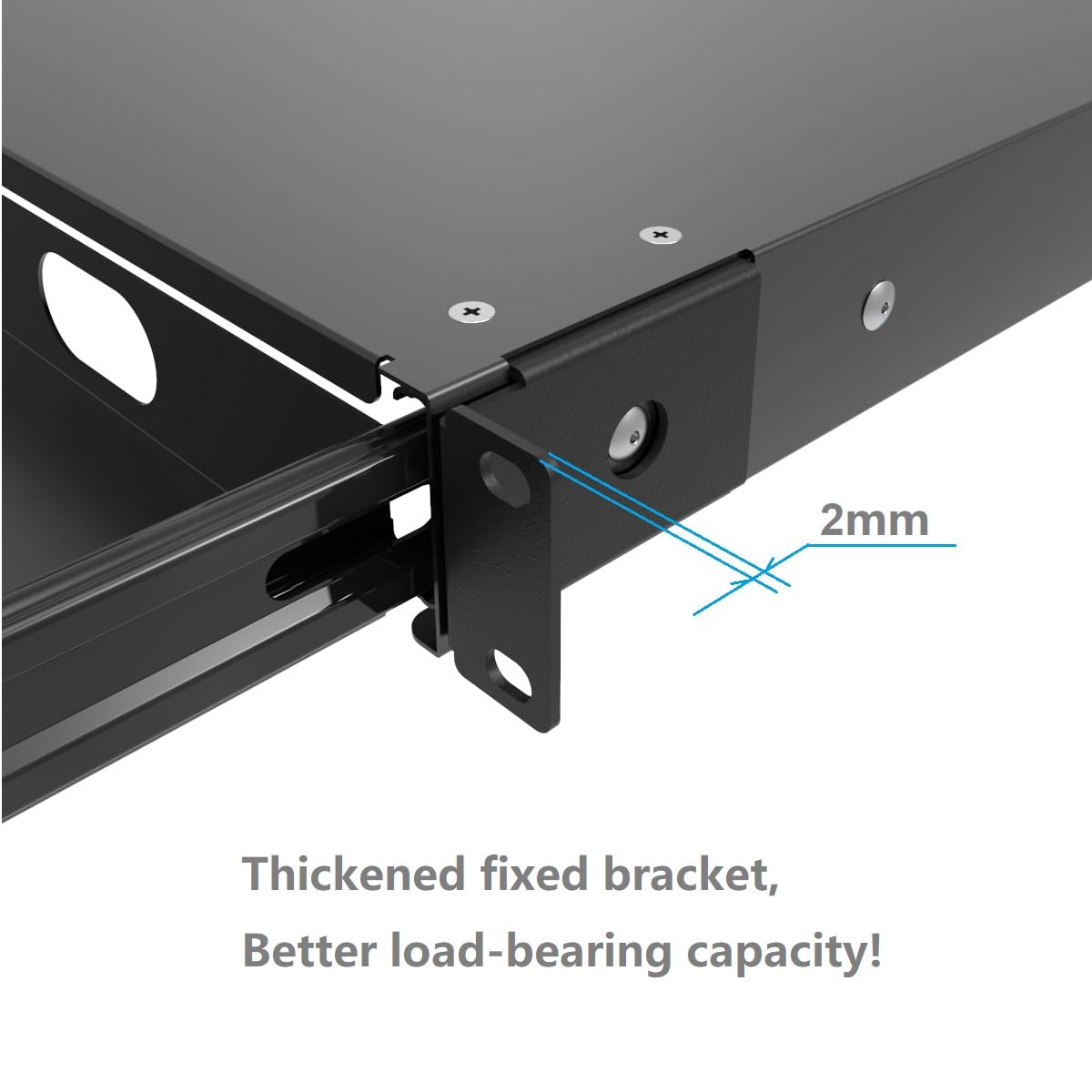 1U Server Drawer - Lockable Rack Cabinet -6