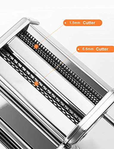 Shule 4335503461 Pasta Maker Machine Stainless Steel Manual Noodle Makers thumb #5