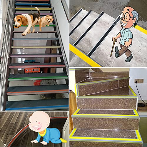 Stair Edge Protector Stair Nosing Edge Anti Slip Traction Treads, Stair Edge Protector For Outdoor Indoor Staircases Pads Help Elderly,Kids To Walk The Stairs Safely Indoor & Outdoor ( Color : Gray , #TOP3