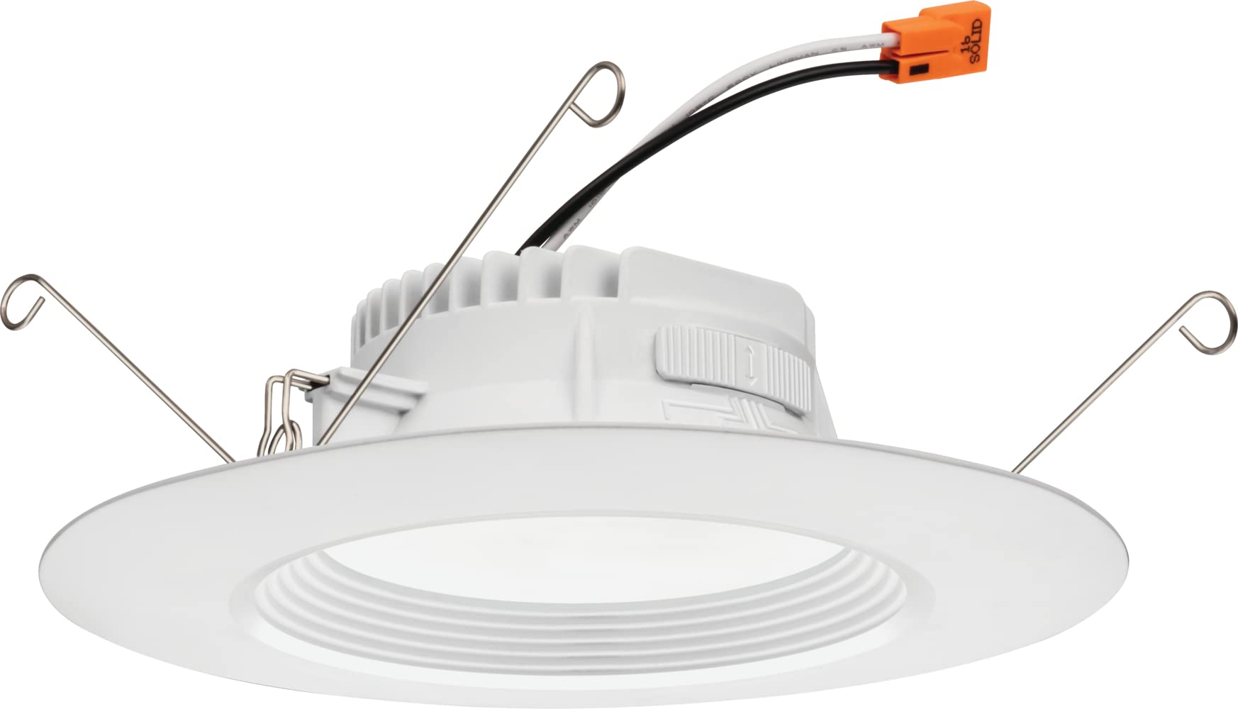 JunoRB56 SWW5 MW M6 RetroBasics Downlight Trim Kit, Switchable LED Light Lamp, Baffle Trim, Switchable CCT, 2700K, 3000K, 4000K, 5000K, 5- to 6-Inch, Matte White