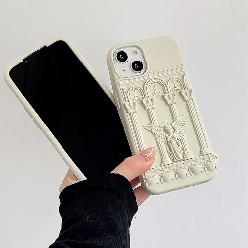 Miniatura 5 de Fashion Art - Funda de teléfono con diseño de ángel de oración compatible con iPhone 14 Pro Max, funda protectora de silicona a prueba de golpes