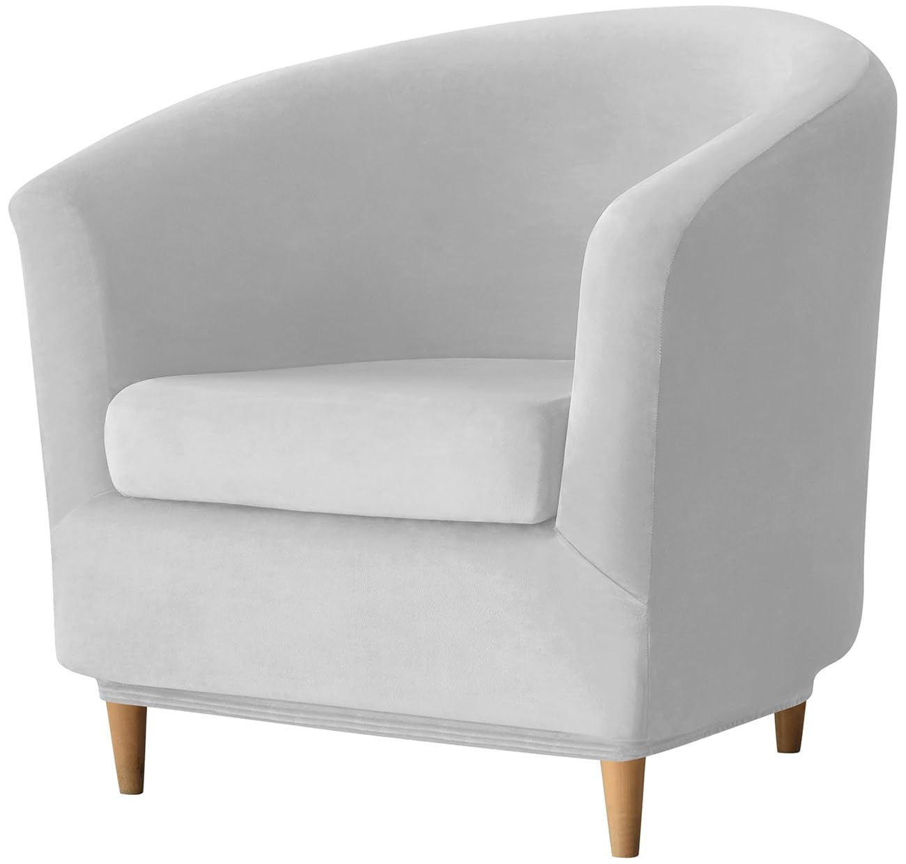 Club Chair Covers Slipcover 1/2 Piece Velvet Tub Chair Covers for Armchairs,Barrel Chair Covers Wing Back High Stretch Sofa Seat Furniture Protector Removable Washable Living Room ( Color : #1 , Size
