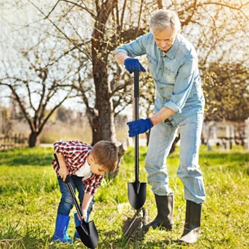 Pala redonda pequeña de metal para jardinería 43.7 pulg miniatura 2