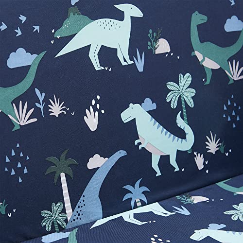 Ulax Furniture Kids Fold Out Couch 2-In-1 Children Convertible Sofa To Lounger With Soft Plush Fabric (Navy Dinosaur) #TOP4