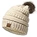 EXTSUD Gorro de Invierno para Mujeres, Gorros de Punto para Mujeres Sombrero Invierno con Forro Polar de Doble Capa para Mujeres