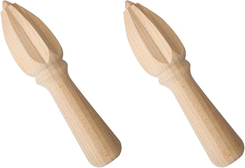 Miniatura 1 de Exprimidor manual de madera maciza de haya, exprimidor de cono de limón de haya, herramienta de exprimir jugo de limón de naranja