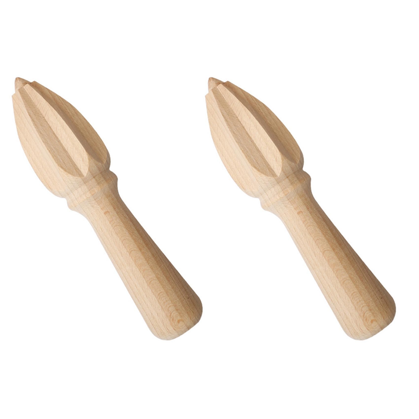 Hndhbfgrt 2X Beech Lemon Juicer Manual Solid Wood Lemon Cone Juicer Orange Lemon Press Lemon Juice Squeezing Tool