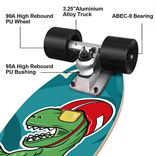 Image of KO-ON Skateboard Complete Skateboards 22 Inch Mini Cruiser Skateboards for Beginners Kids Boys and Girls