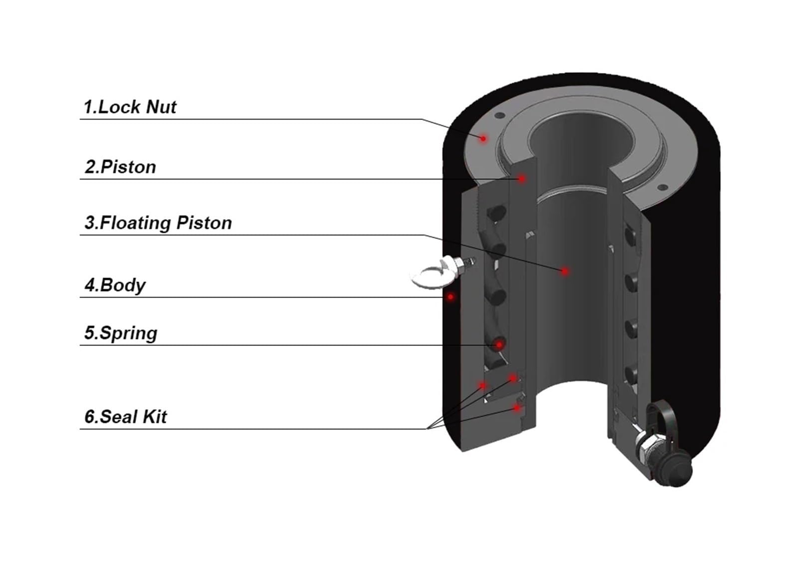 Vérin Hydraulique Creux, Course 100mm, Cylindre 60T, Multi-usage, Pression D'huile Manuelle, Outils De Levage Et D'entretien Hydrauliques