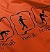 Brisco Brands Crawl Walk Hockey Street Sign Humor Toddler Boy Girl T Shirt Orange