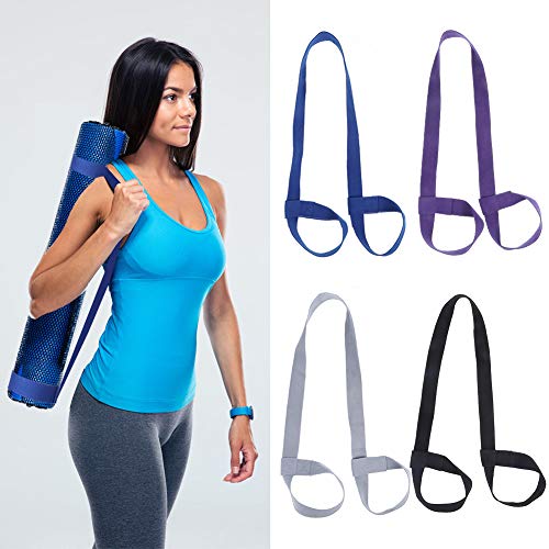 Spiralization Direct 4 Pieces Yoga Straps for Mat Yoga Mat Sling Strap Adjustable