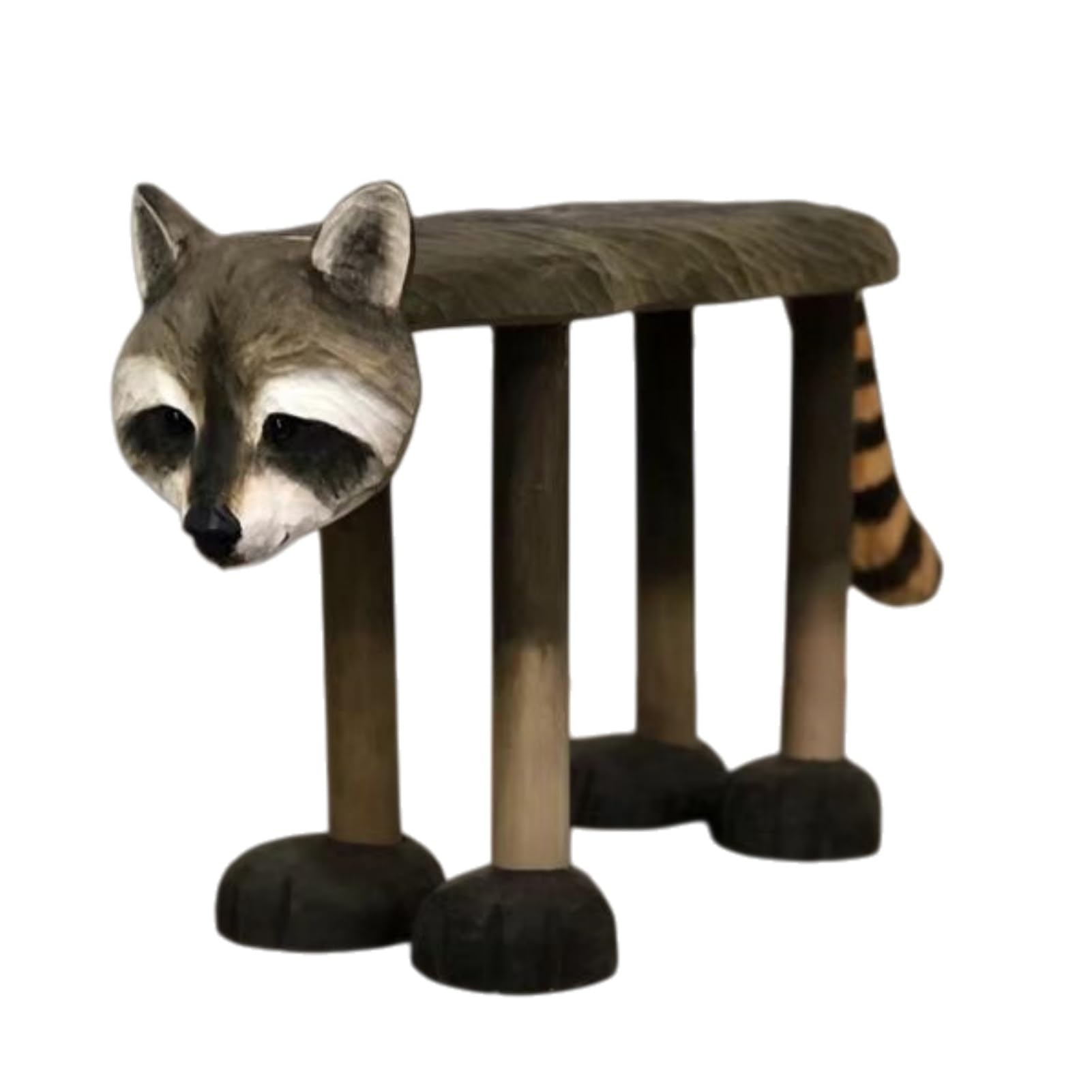 Various Animal Shaped Shoe Stools, Wooden Carvings, Cute Styles, Children's Step Stools, Home Decorations(N)
