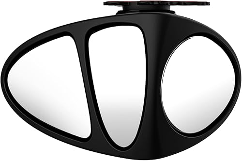 Espejo de punto ciego, espejo de visión lateral con lente de tres lados, espejo convexo gran angular para automóvil, 1 unidad (izquierda)